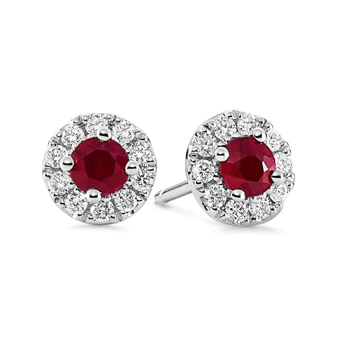 Ruby & Diamond Earrings - Dracakis Jewellers
