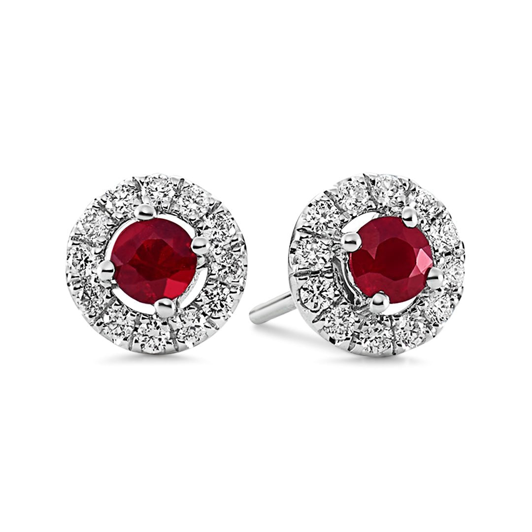 Ruby & Diamond Earrings - Dracakis Jewellers