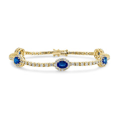 Sapphire & Diamond Tennis Bracelet - Dracakis Jewellers