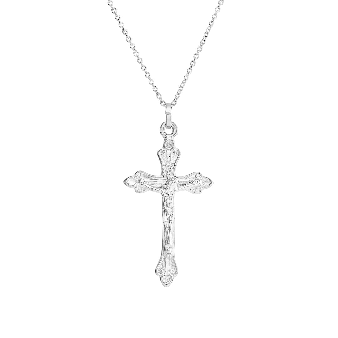 Silver Crucifix Pendant - Dracakis Jewellers
