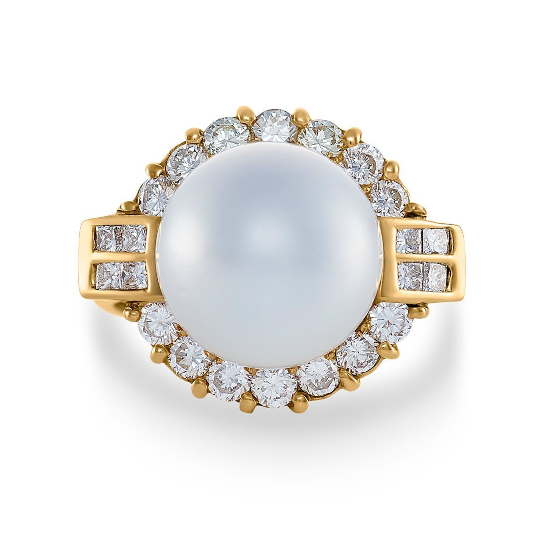 South Sea Pearl & Diamond Dress Ring - Dracakis Jewellers