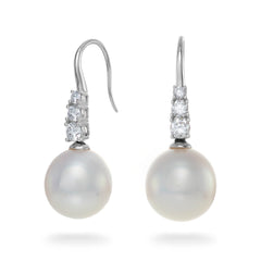 South Sea Pearl & Diamond Earrings - Dracakis Jewellers