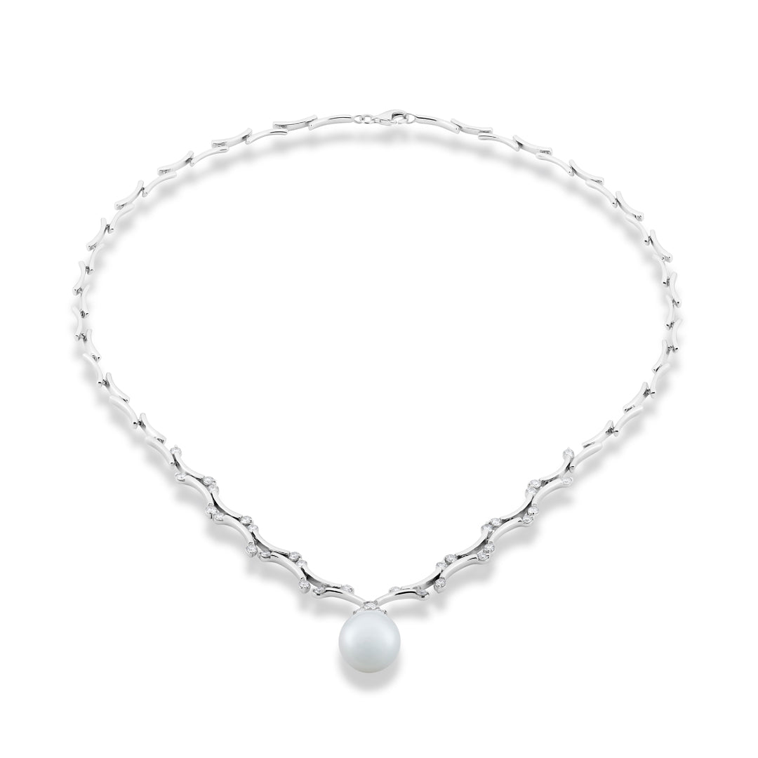 South Sea Pearl & Diamond Necklace - Dracakis Jewellers