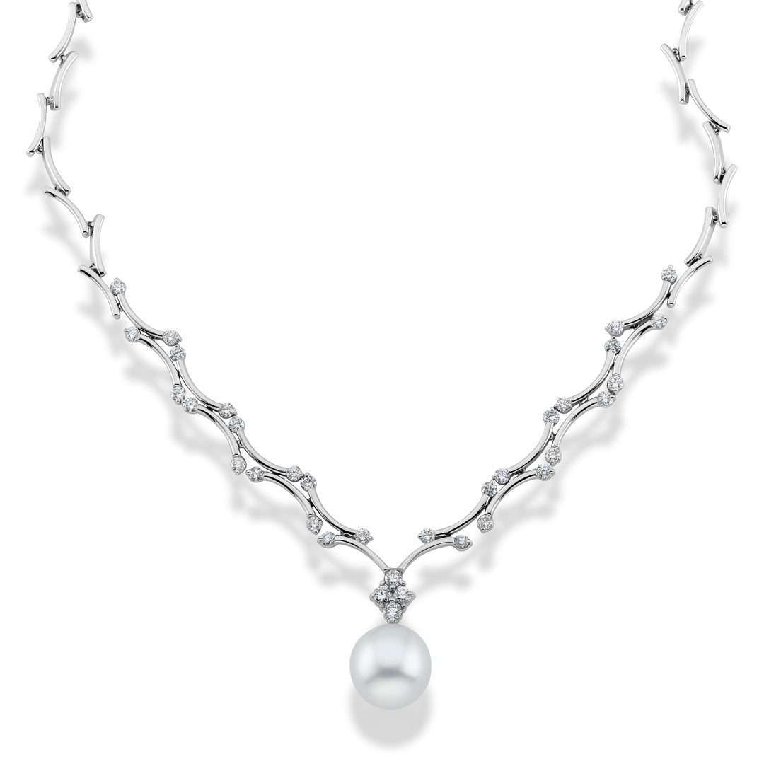 South Sea Pearl & Diamond Necklace - Dracakis Jewellers