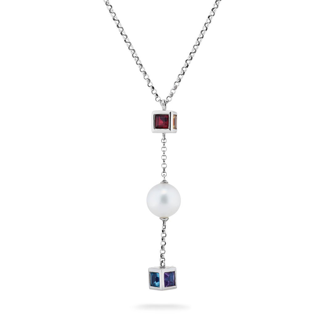South Sea Pearl & Gemstone Pendant - Dracakis Jewellers