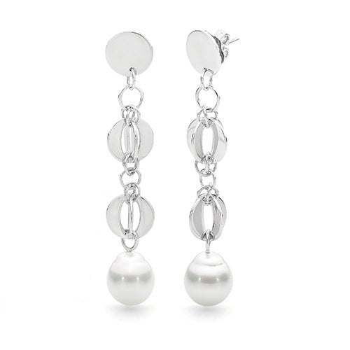 South Sea Pearl Long Drop Earrings - Dracakis Jewellers