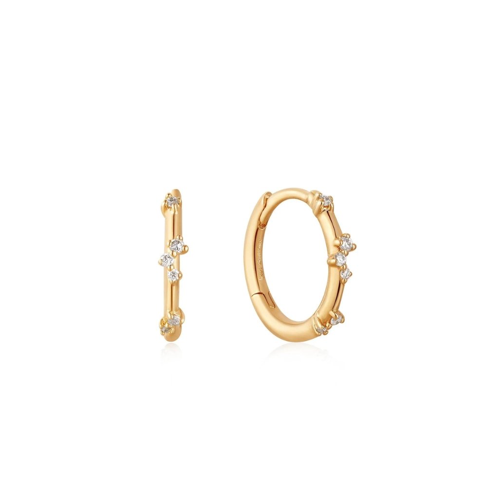 Stargazer Natural Diamond Huggie Hoop Earrings - Dracakis Jewellers