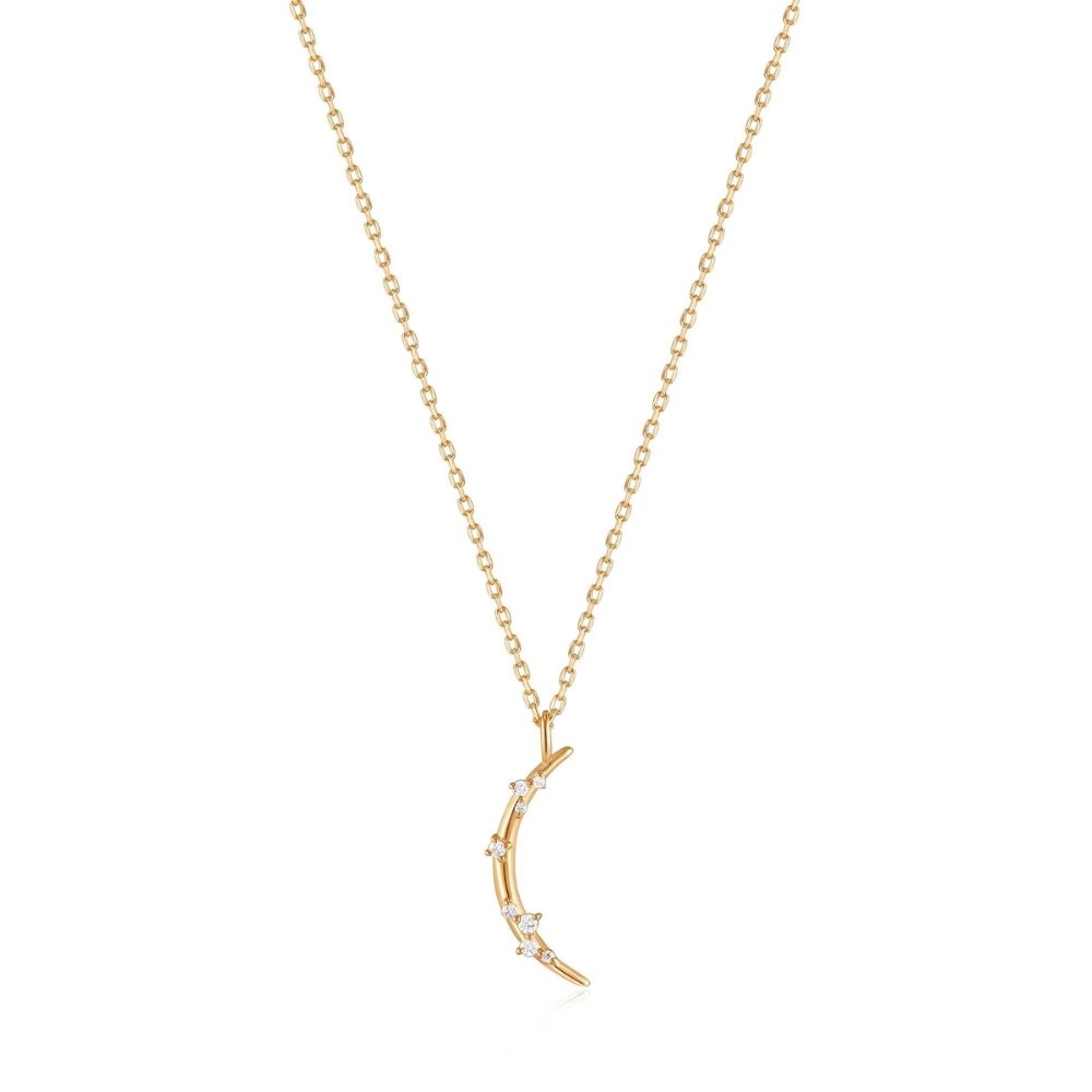 Stargazer Natural Diamond Moon Necklace - Dracakis Jewellers