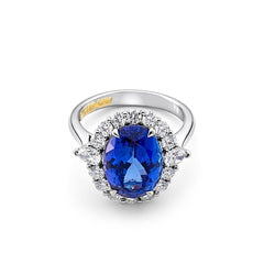 Tanzanite & Diamond Ring - Dracakis Jewellers