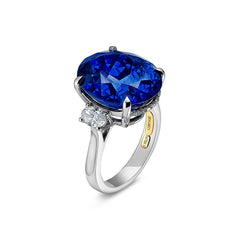 Tanzanite & Diamond Three Stone Ring - Dracakis Jewellers