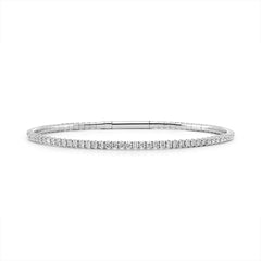 White Gold & Diamond Flexi-Bangle (2.00ct) - Dracakis Jewellers