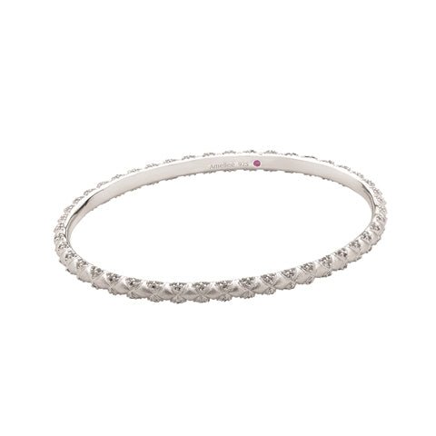 White Topaz Pave Bangle - Dracakis Jewellers