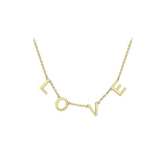Yellow Gold 'Love' Necklace - Dracakis Jewellers
