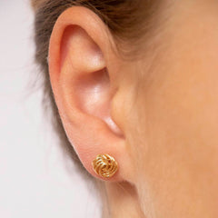 Yellow Gold Knot Stud Earrings - Dracakis Jewellers