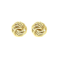 Yellow Gold Knot Stud Earrings - Dracakis Jewellers