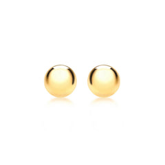 Yellow Gold Ball Stud Earrings - Dracakis Jewellers