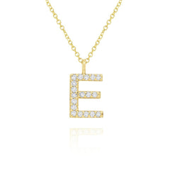 Yellow Gold & Diamond Initial Necklace - Dracakis Jewellers